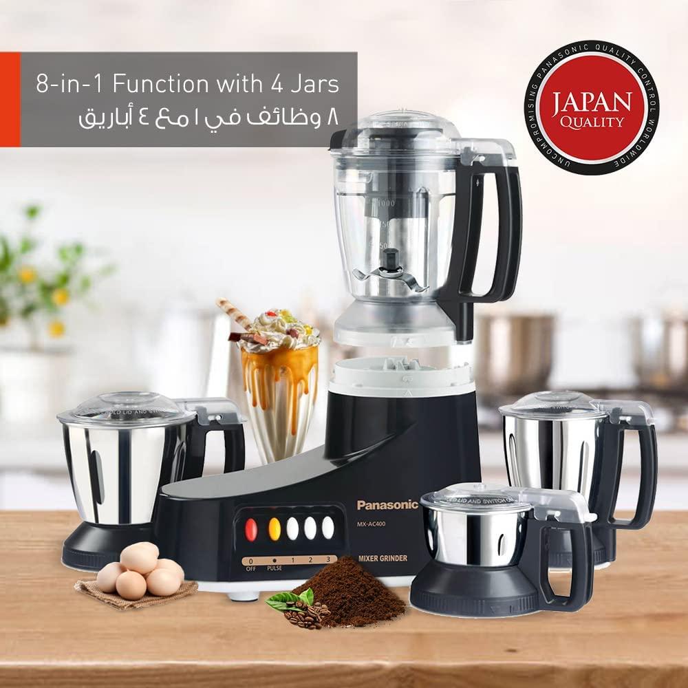 Buy Panasonic 550W Mixer Grinder MX-AC400 Black Online in UAE Emax - Main Image