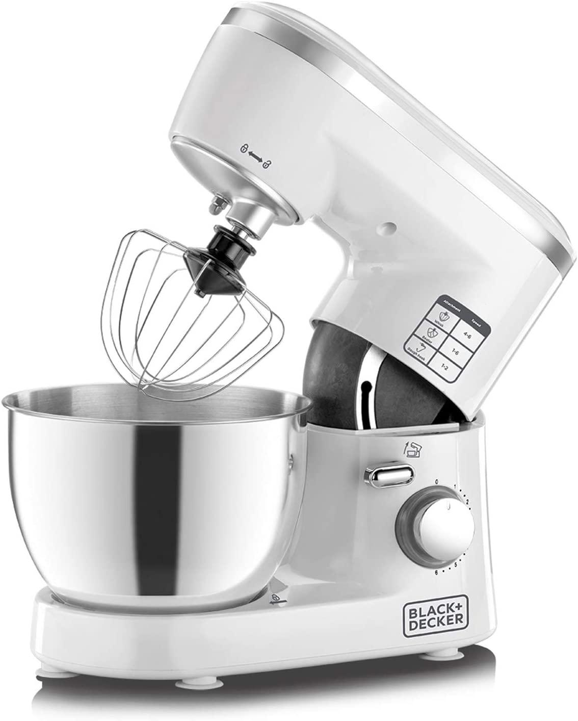 Buy Black Decker 4 Liter Stand Mixer SM1000 White Online in UAE