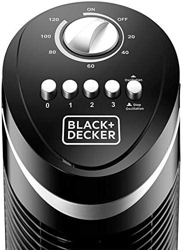 Black Decker 50W Tower Fan 3 Speeds Low Medium High 65 Wide