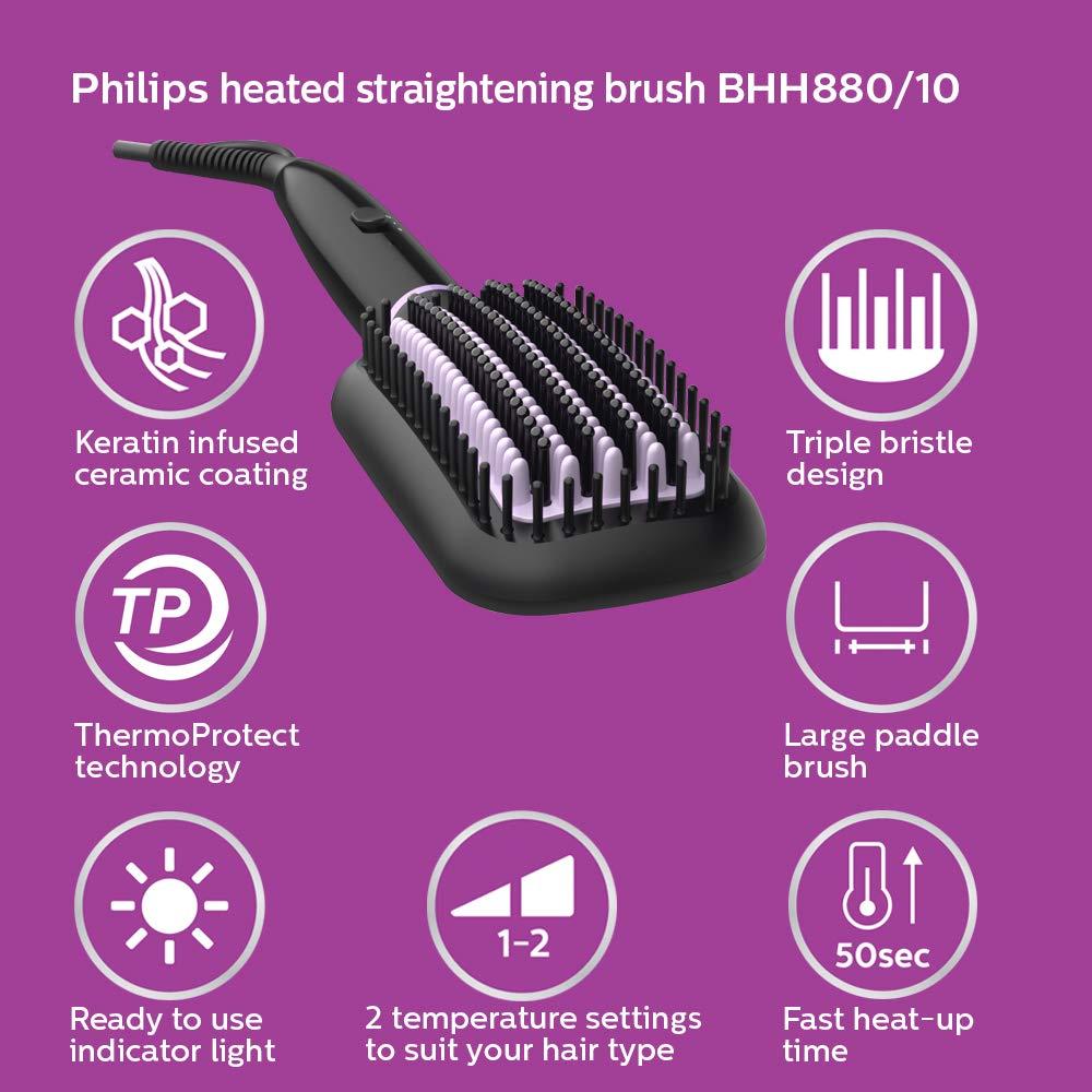 Paddle brush 2025 hair straightener