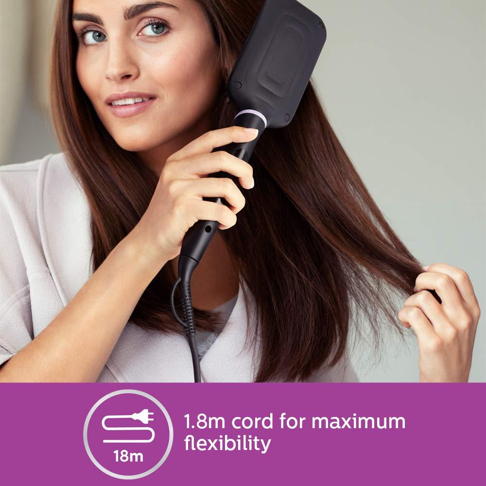 Buy Philips Hair Straightening Brush Bhh880 Black Online in UAE Emax