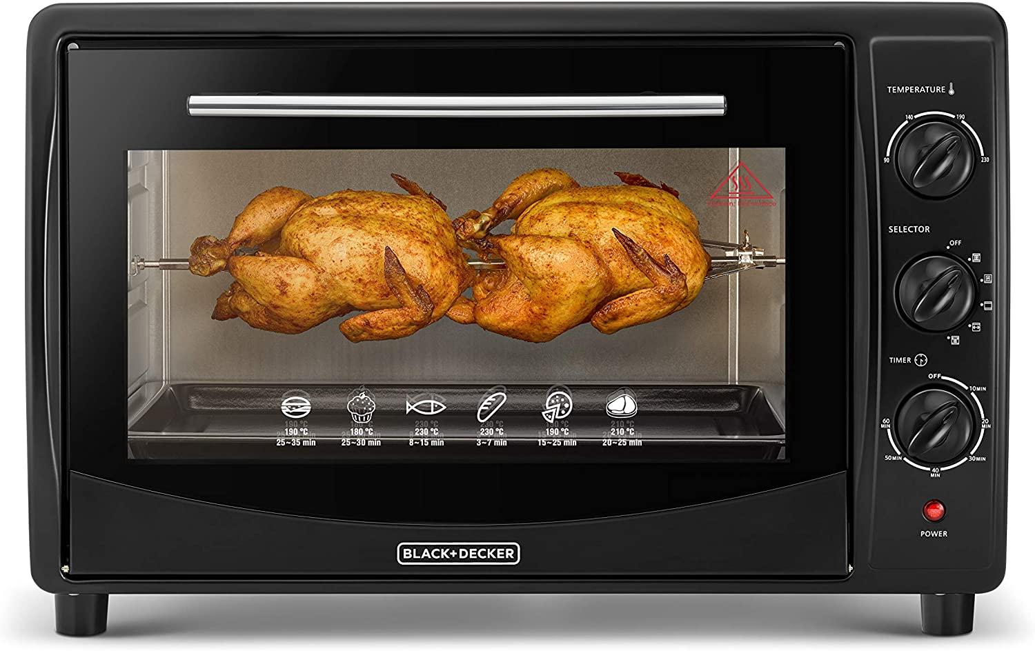 Buy Black Decker 1800W Toaster Oven TRO45RDG B5 Black Online in