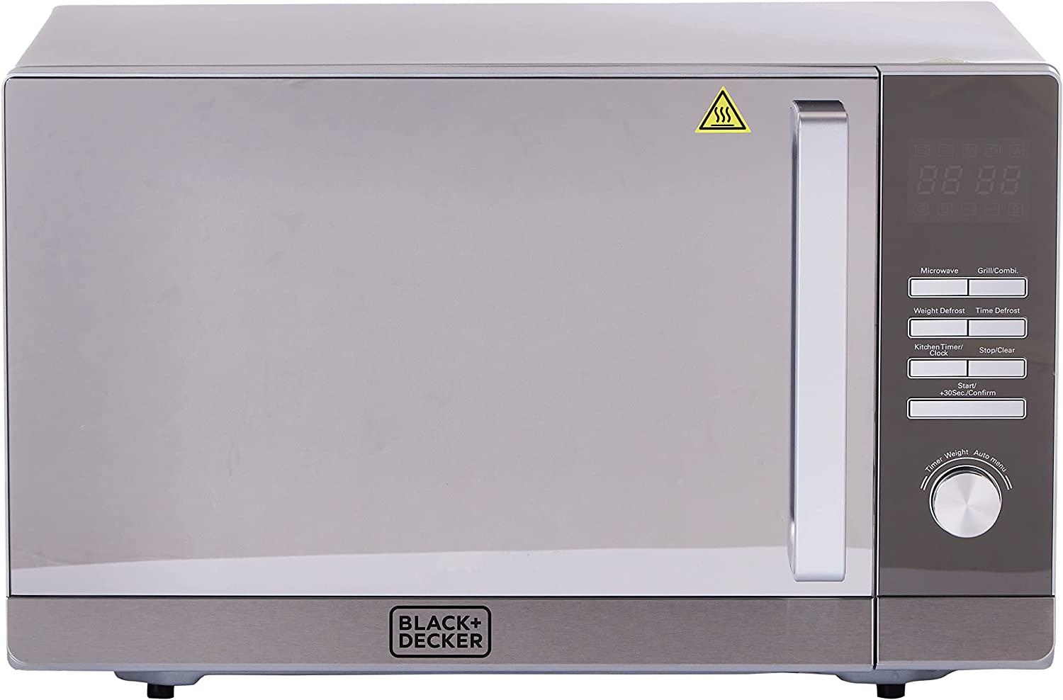 Buy Black & Decker 30 Litre Microwave Oven MZ30PGSSB5 Silver Online in UAE