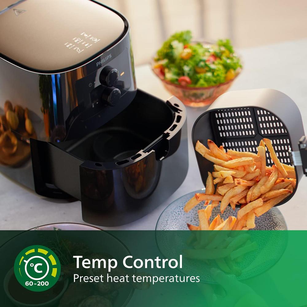 Buy Philips 50 Hz Essential Air Fryer Analogue HD9200 Black Online in UAE Emax