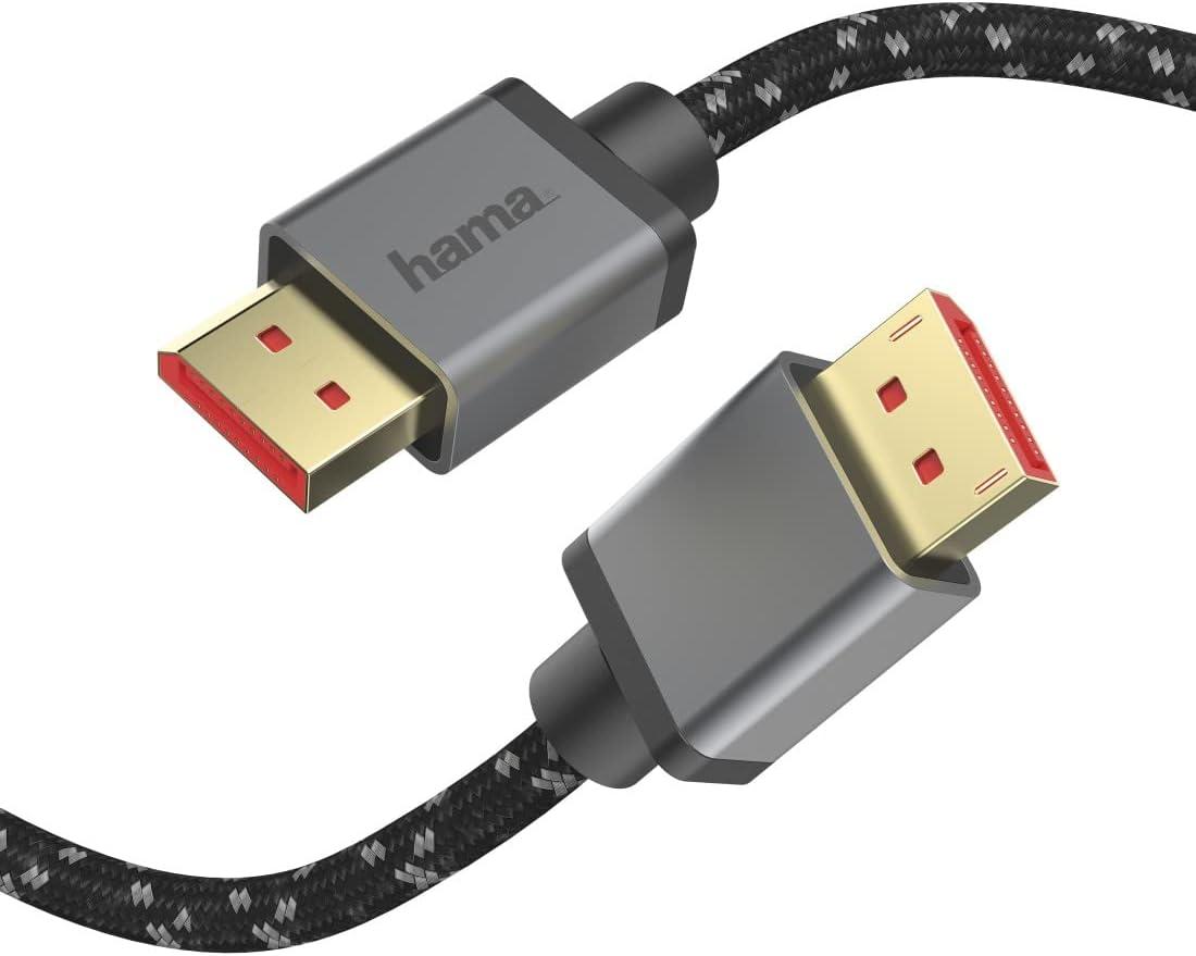 Hama 200505 Ultra HD 8K DisplayPort 1.4 Cable 2 m Length