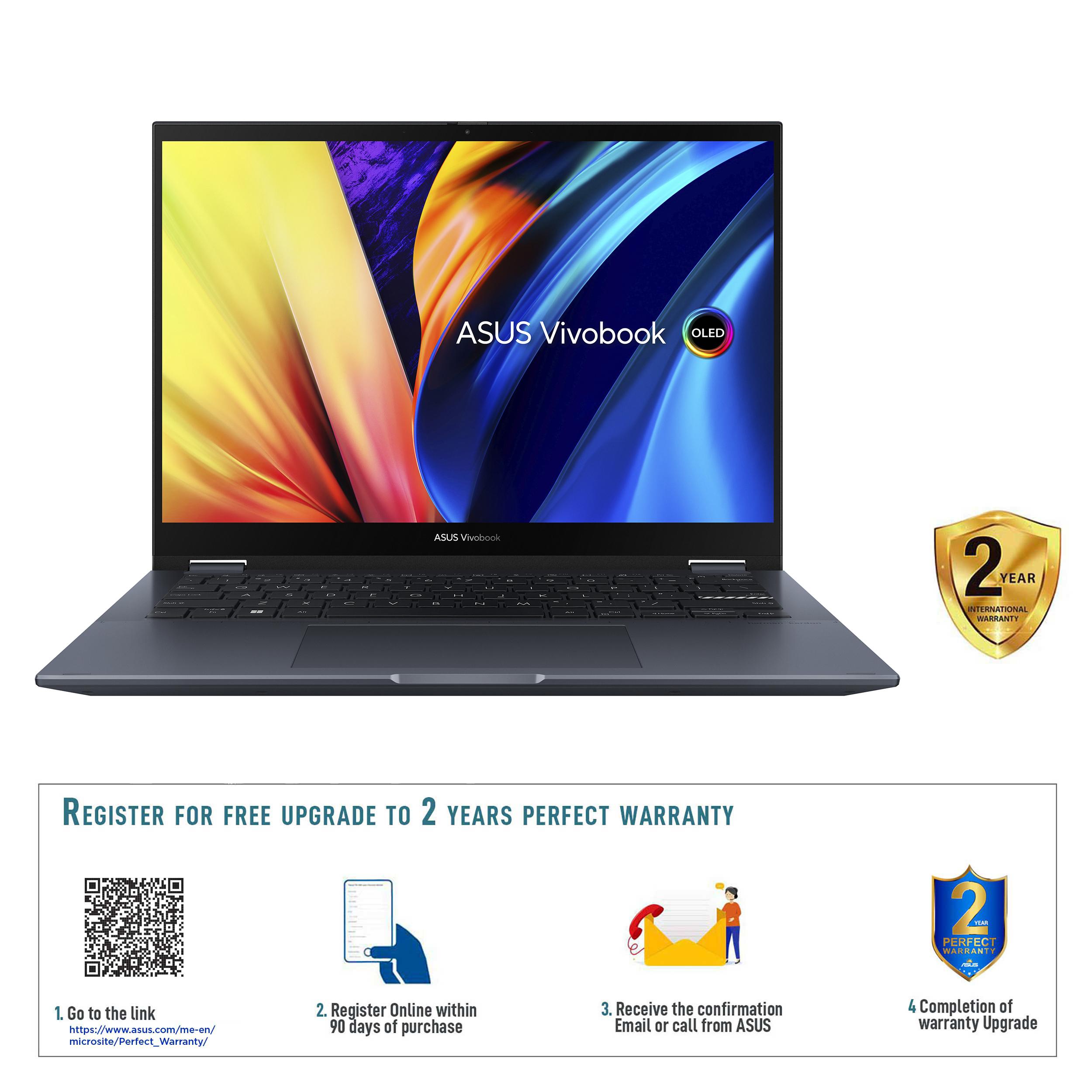 Asus Vivobook Flip 14 TP3402ZA-LZ357W Intel Core I5-12500H/16GB RAM/512GB  SSD/Intel Iris X/14-Inch WUXGA(1920x1200)/FHD Camera/Window11 Home Blue