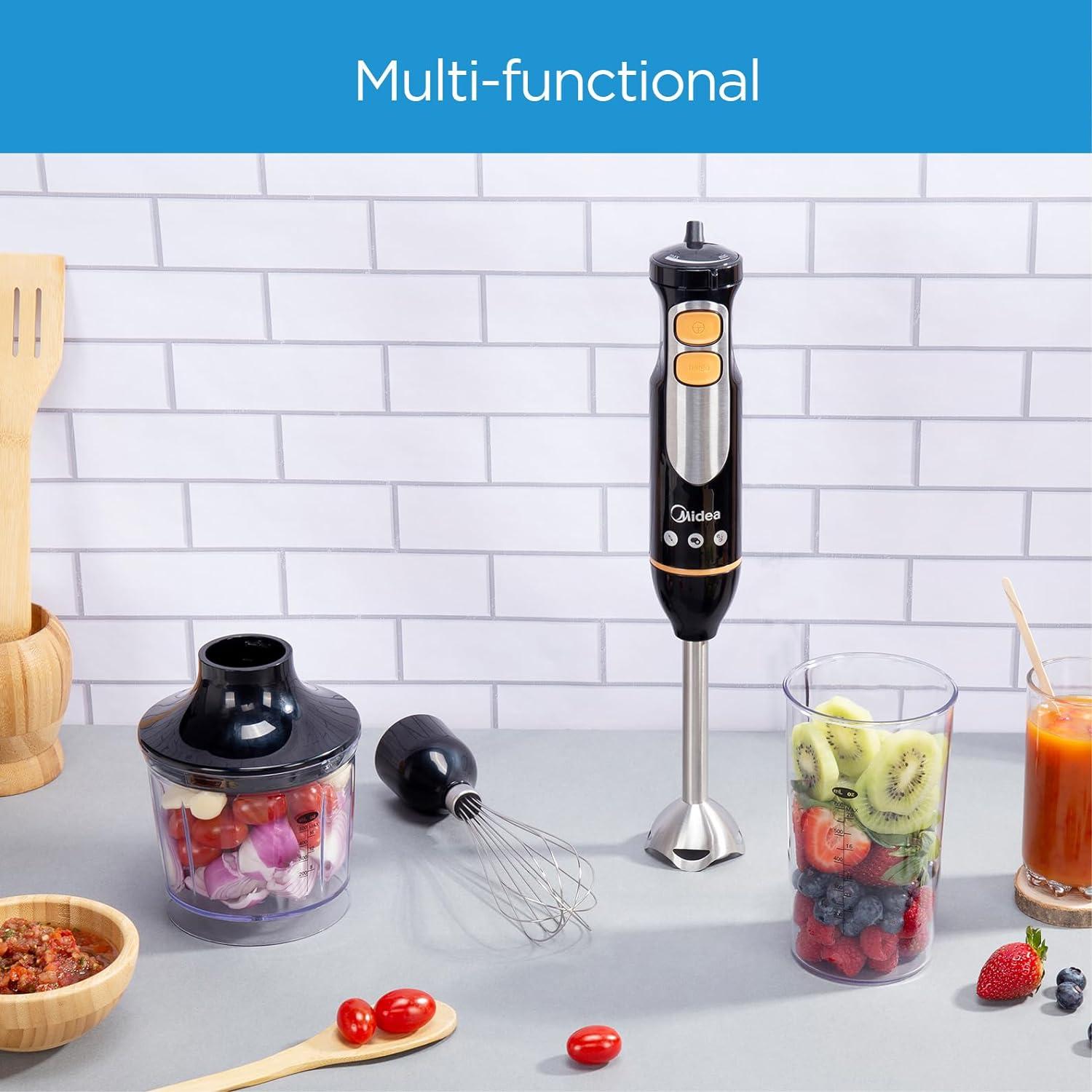 Midea 4-in-1 Hand Blender Chopper Whisk, Multifunctional Blender