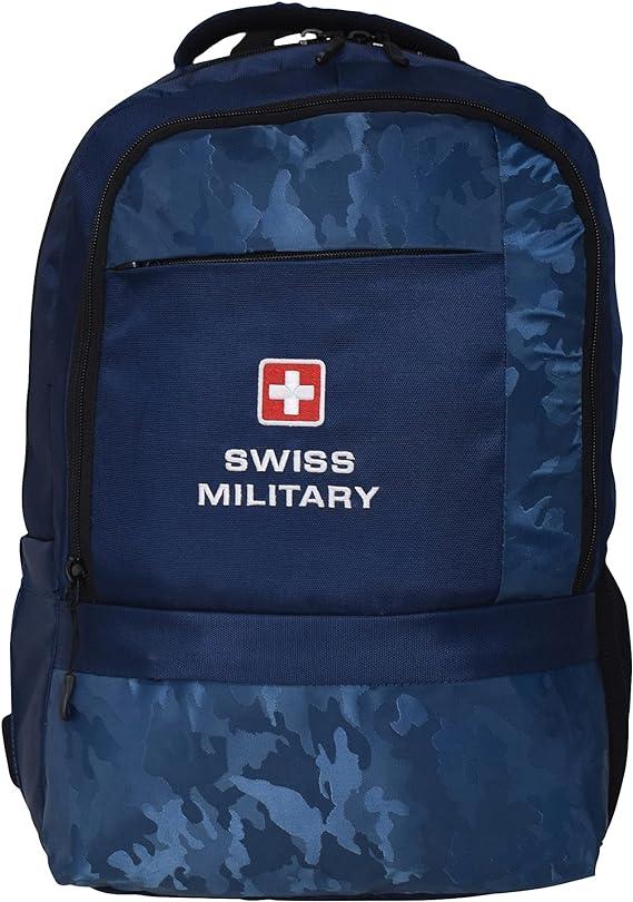 Swiss Military Dominator Backpack with 15.6 laptop compartment 2 main compartments padded back anti theft pocket trolley holder Tablet bottle mesh pocket adjustable strap