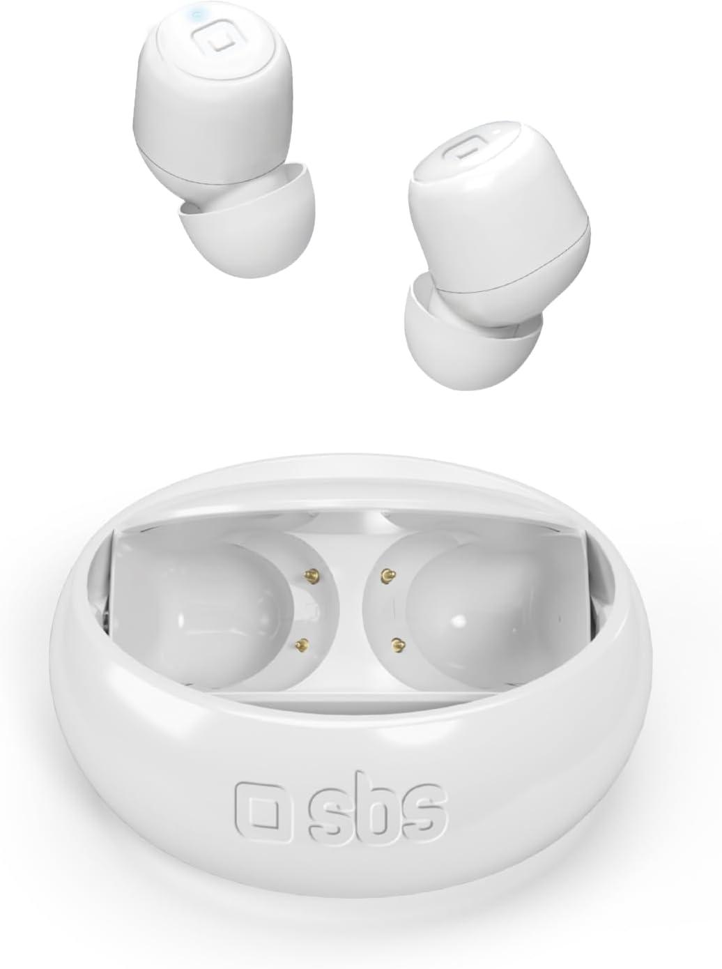 SBS Twin Spin 360 TWS Earbuds with 350 mAh Rotable Case. White