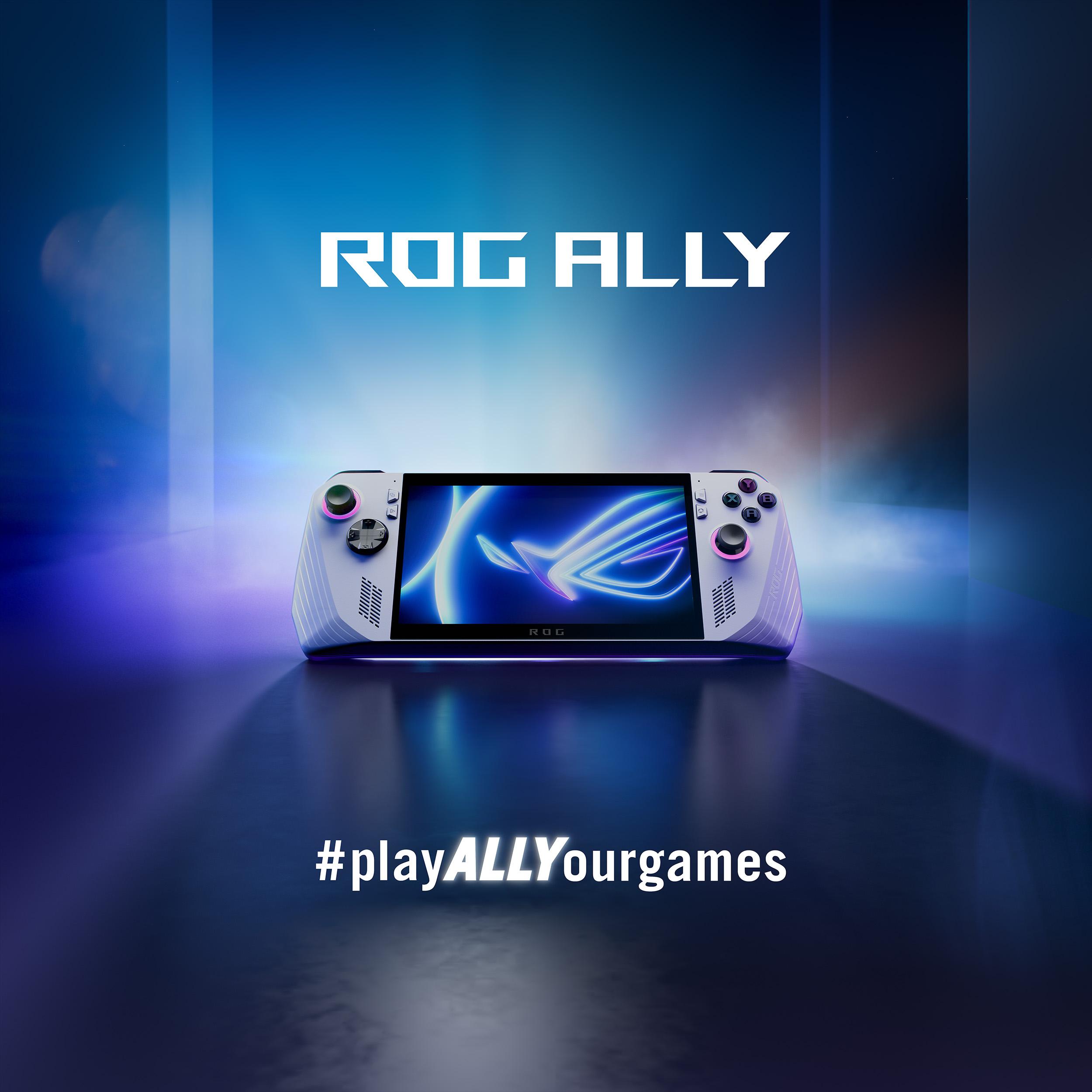 ASUS ROG Ally Windows 11 gaming handheld with 7″ FHD 120Hz display