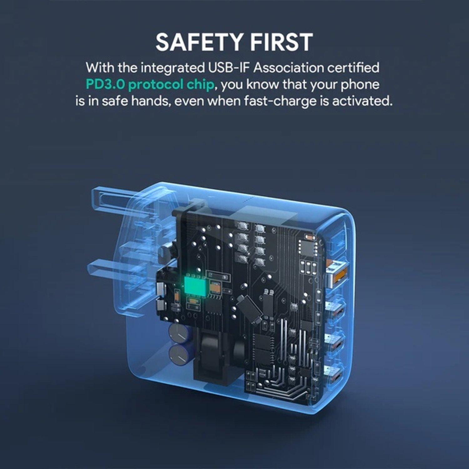 Aukey Port GaN 100W Wall Charger Black