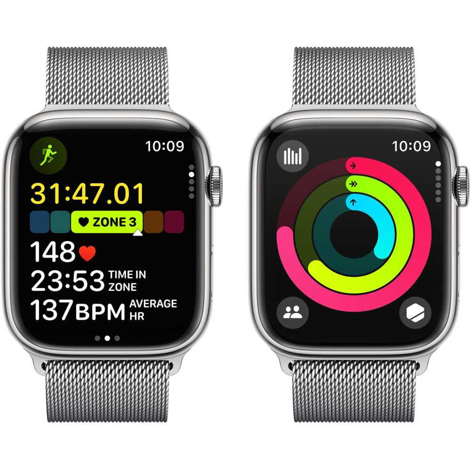 Apple Watch Series 9 GPS + Cellular 41mm Silver Stainless
