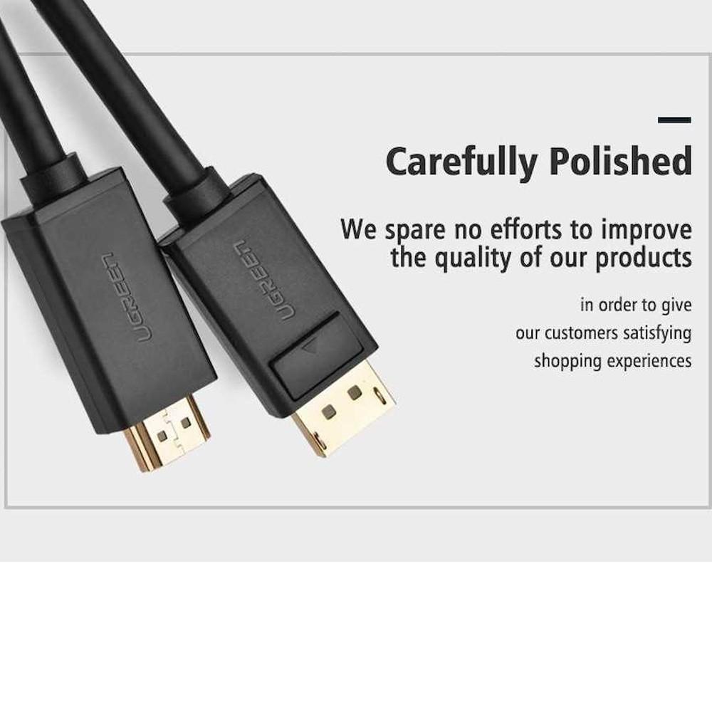 UGREEN DP101-10202B DP Male to HDMI Male Cable 1920*1080 2m Black