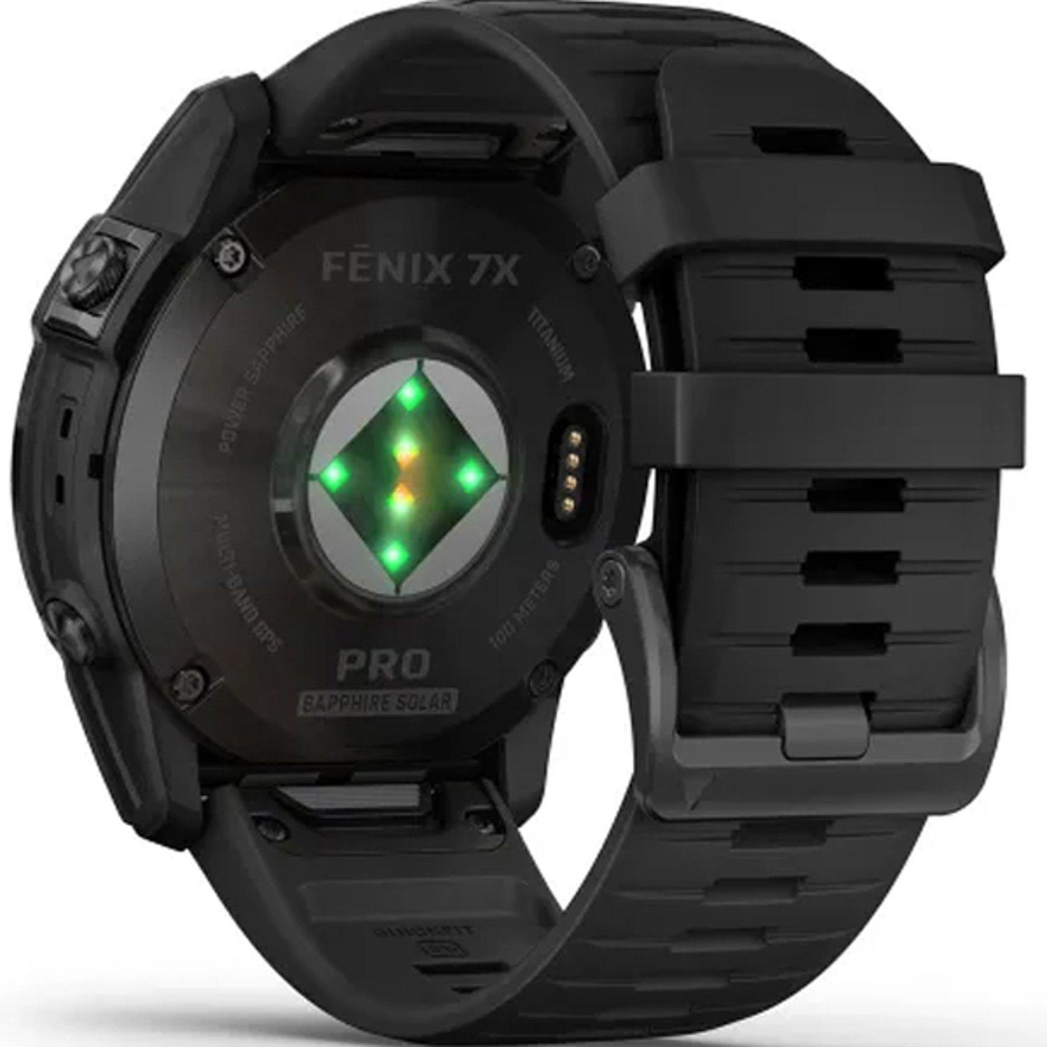 Garmin Fenix 7X Pro Sapphire Solar Edition Carbon Gray DLC Titanium with Black Band Smartwatch 51mm 010-02778-11 Garmin Fenix 7X Pro Sapphire Solar Edition Carbon Gray DLC Titanium with Black Band Smartwatch 51mm 010-02778-11