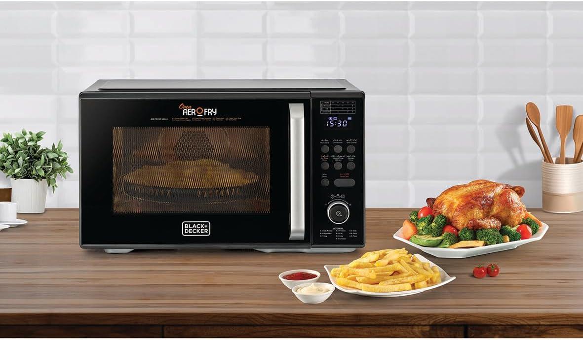 BLACK DECKER 4 in 1 Digital Microwave Oven with Air Fryer Grill